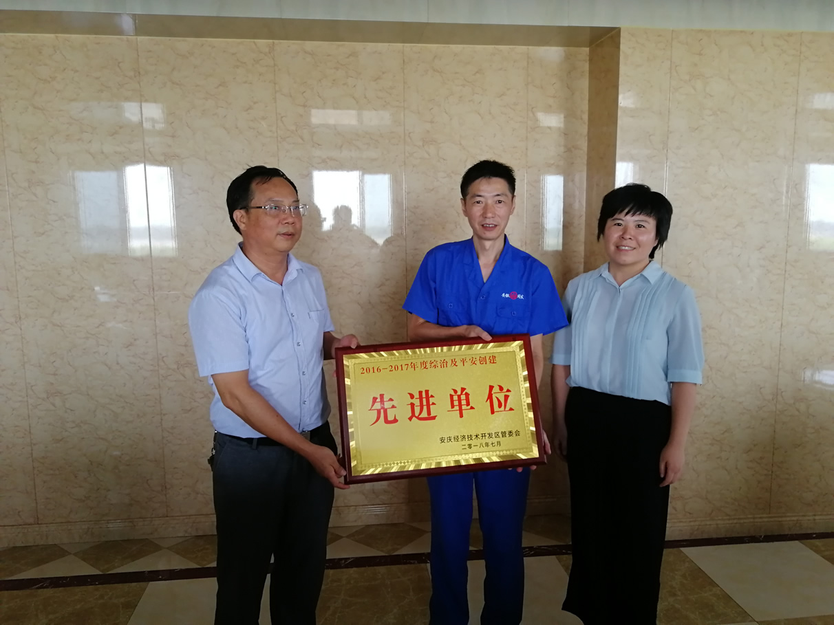 我司獲得2017年度安全創(chuàng)建先進(jìn)單位稱(chēng)號(hào)